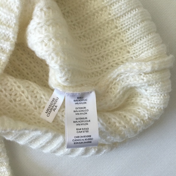Calvin Klein White Sweater L size cable knit new - Picture 6 of 7